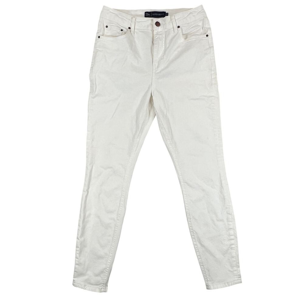 Boden Denim Super Skinny High Rise Ankle White Jeans Womens US 8R 29x27